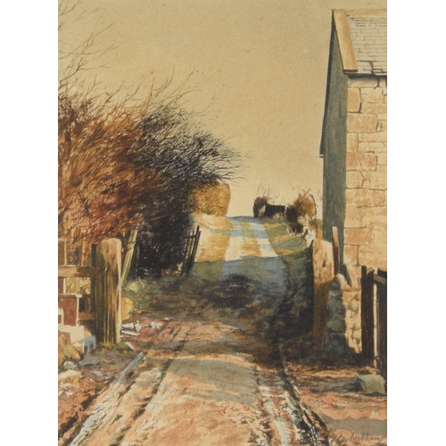 162 - PETER WILLIAMS (TWENTIETH CENTURY) THREE WATERCOLOURS‘Winter? Posts’, (19)86 11 ½” x 8” (29.2cm x 20... 