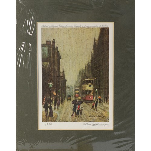 18 - ARTHUR DELANEY (1927 - 1987) PAIR OF ARTIST SIGNED LIMITED EDITION COLOUR PRINTS Manchester street s... 