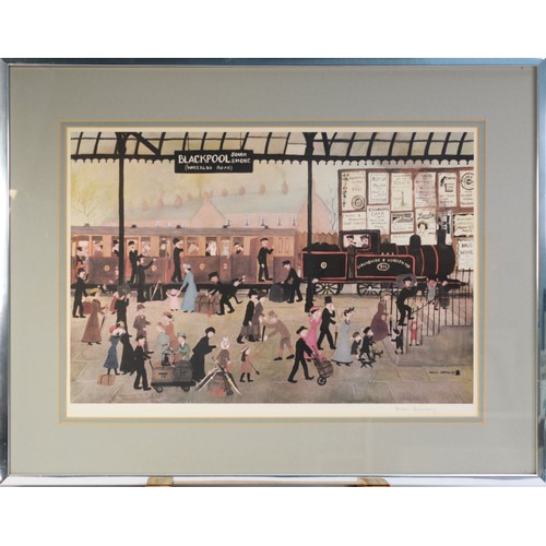 8 - HELEN BRADLEYTWO ARTIST SIGNED COLOUR PRINTS Blackpool South Short Station, 22in x 16in (57 x 40cm) ... 