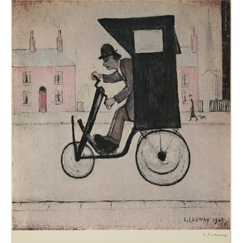 91 - LAURENCE STEPHEN LOWRY (1887-1976) ARTIST SIGNED COLOUR PRINT 'The Contraption', Guild Stamped 12 ½