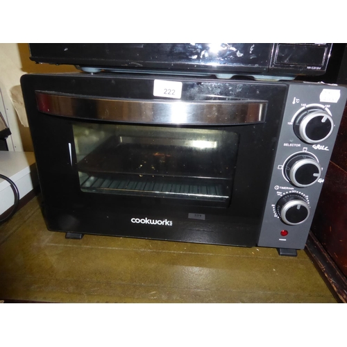 COOKWORKS BLACK CASED TABLE TOP ELECTRIC OVEN/GRILL