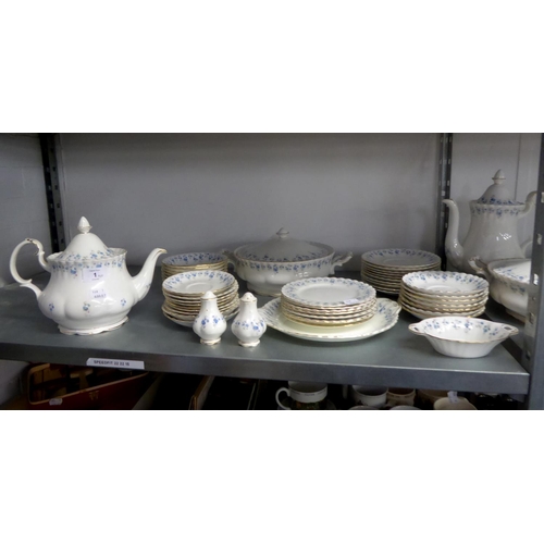 4 - LARGE SELECTION OF ROYAL ALBERT 'MEMORY LANE' TEA AND DINNER WARES TO INCLUDE A TEAPOT, THREE TIER C... 