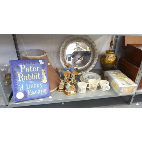 44 - A SELECTION OF PETER RABBIT ITEMS BY WEDGWOOD TO INCLUDE; A BOXED BOWL AND CUP, FOUR PLATES, THREE M... 