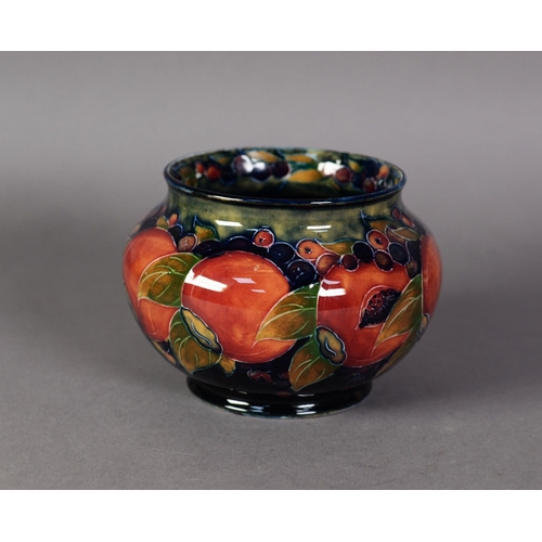 54 - INTER-WAR YEARS WILLIAM MOORCROFT POTTERY SQUAT FORM VASE OR JARDINIERE, decorated to the exterior a... 