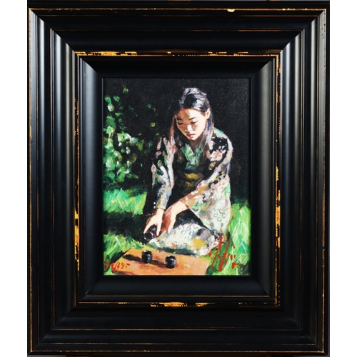 188 - FABIAN PEREZ (b.1967) ARTIST SIGNED LIMITED EDITION COLOUR PRINT ‘Geisha Pouring Sake’ (74/195) with... 