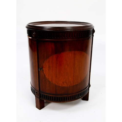 109 - S & H JEWELL, LITTLE QUEEN STREET, HOLBORN, W.C. LATE VICTORIAN INLAID FIGURED MAHOGANY BEDSIDE ... 