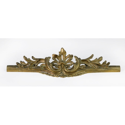 58 - PAIR OF NINETEENTH CENTURY FRENCH LOUIS XV STYLE CAST AND GILT COPPER ALLOY CHENET FORM HEARTH ORNAM... 