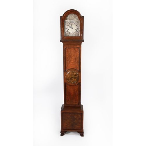 33 - SIR JOHN BENNETT Ltd, LONDON, EARLY/MID TWENTIETH CENTURY FIGURED WALNUT GRANDDAUGHTER LONGCASE CLOC... 