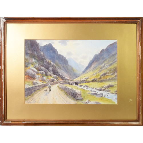 271 - WARREN WILLIAMS A.R.C.A. (1863 - 1918) WATERCOLOUR DRAWING LLanberis Pass, North Wales Signed lower ... 