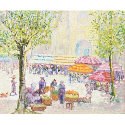 243A - MARJORIE MOORE (EXH. 1922-1937)OIL ON CANVASMediterranean market scene 14