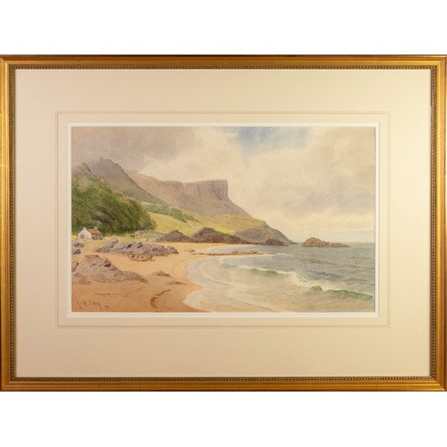 256 - JOSEPH WILLIAM CAREY (1859 - 1937) WATERCOLOUR DRAWING Murlough Bay, Fairhead (N. Ireland) Signed, i... 