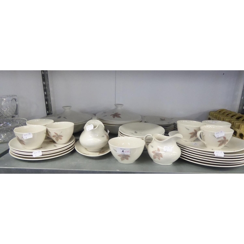 4 - ROYAL DOULTON 'TUMBLING LEAVES' PATTERN 46 PIECE DINNER & TEA SERVICE