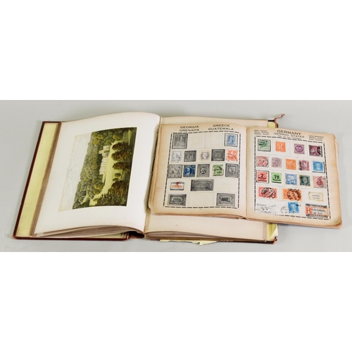 145 - THE MARVEL POSTAGE STAMP ALBUM CONTAINING LATE NINETEENTH CENTURY TO CIRCA 1930's WORLD STAMPS, in u... 