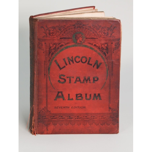 121 - THE LINCOLN STAMP ALBUM CONTAINING WORLDWIDE RANGES