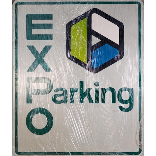 290 - EXPO 74, SPOKANE, WASHINGTON, mixed lot, to include: METAL PARKING SIGN, 36” X 30” (91.4cm x 76.2cm)... 