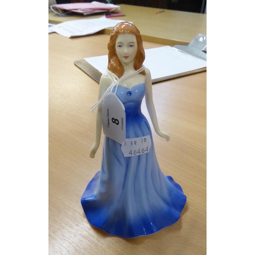8 - A ROYAL DOULTON CHINA FIGURE 'SAPPHIRE – SEPTEMBER’ FROM THE GEMSTONE COLLECTION