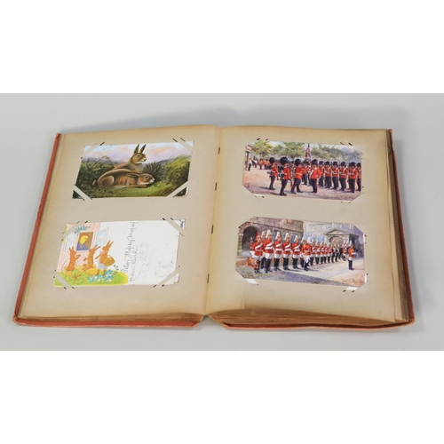 118A - EDWARD VII AND LATER POSTCARD ALBUM, with mainly Scottish subjects plus illustrated and military exa... 