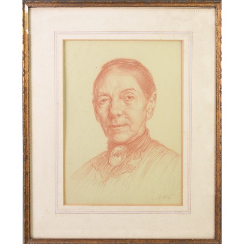 153 - FROM THE EDWARD RIDLEY STUDIO OF WORKSEDWARD RIDLEY (1883 - 1946) RED CHALK DRAWING No 2 Portrait, b... 