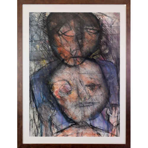 8 - ARTHUR BERRY (1925-1994) MIXED MEDIA ON PAPER ‘Mother + Child’ Signed, titled and dated 1970 verso 2... 