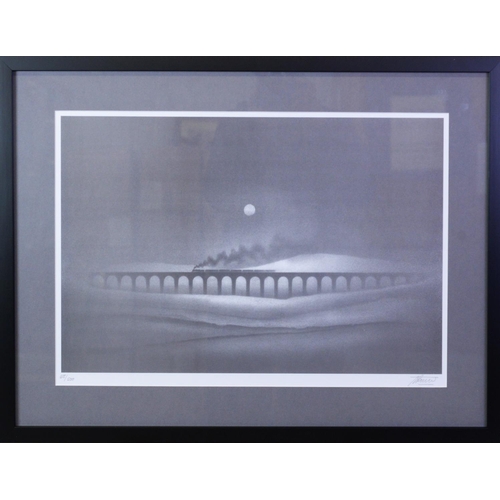 31 - TREVOR GRIMSHAW (1947-2001) ARTIST SIGNED LIMITED EDITION PRINT FROM A PENCIL DRAWING Ribblehead Via... 