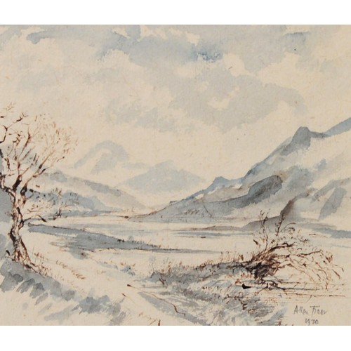 14D - ALLEN FREER (b.1926)<br />TWO PEN & INK WITH WATERCOLOUR WASH STUDIES<br />Eeach signed in penci...