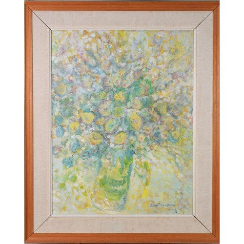 126 - JOHN THOMPSON (1924-2011)OIL PAINTING Flowers in a Vase Signed 24 ½” x 18 ½” (62.2cm x 47cm)... 