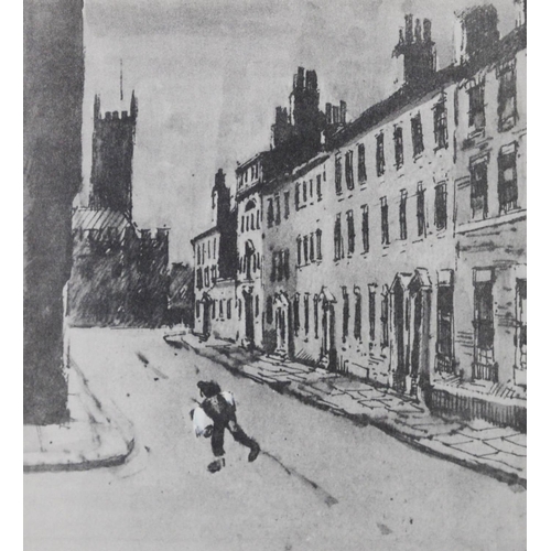 106 - HAROLD RILEY (b. 1934) SUITE OF FOUR ARTIST SIGNED LIMITED EDITION BLACK AND WHITE PRINTS Manchester... 