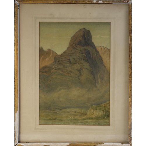 165 - EDWARD RIDLEY (1883 - 1946) WATERCOLOUR DRAWING Mountainous landscape Unsigned 14 1/2in x 10in (37 x... 