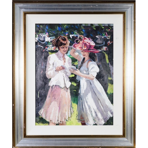 237 - SHEREE VALENTINE-DAINES (b.1959) ARTIST SIGNED LIMITED EDITION COLOUR PRINT‘Royal Ascot Ladies Day I... 