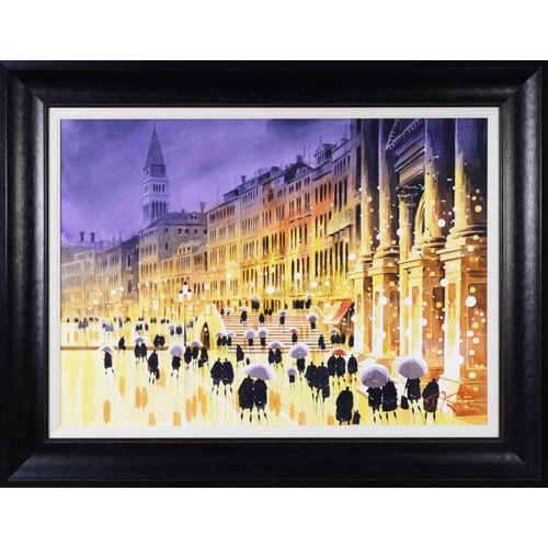 228 - PETER J RODGERS (MODERN) WATERCOLOUR ‘Venice Promenade’ Signed 20” x 28” (50.9cm x 71.1cm) C/R- imag... 