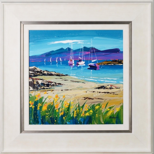 229 - LYNN RODGIE (MODERN) IMPASTO OIL ON CANVAS‘Summer Breeze’ Signed, titled to gallery label verso 15 ½... 