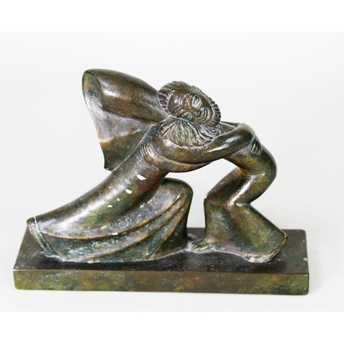 121 - MARION WILLIS STANFIELD (fl.1922-1965) CAST AND BRONZE PATINATED PLASTER MODEL'RETURN OF THE PRODIGA... 