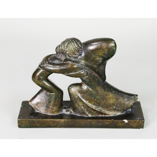 121 - MARION WILLIS STANFIELD (fl.1922-1965) CAST AND BRONZE PATINATED PLASTER MODEL'RETURN OF THE PRODIGA... 