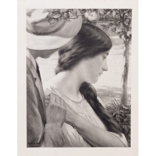 200 - EDWARD RIDLEY (1883 - 1946) 4 BLACK & WHITE PHOTOGRAVURES OF AN OIL PAINTING IN THREE SIZES, i.e... 