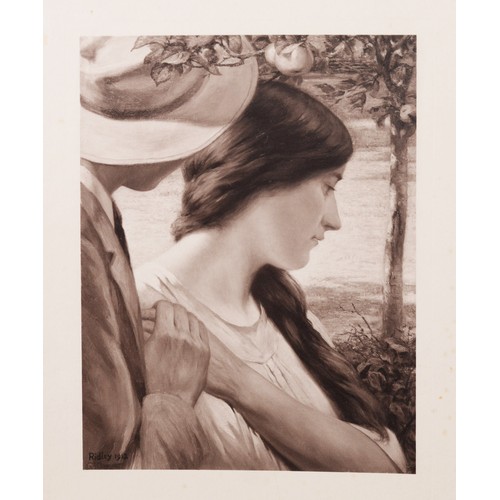 200 - EDWARD RIDLEY (1883 - 1946) 4 BLACK & WHITE PHOTOGRAVURES OF AN OIL PAINTING IN THREE SIZES, i.e... 