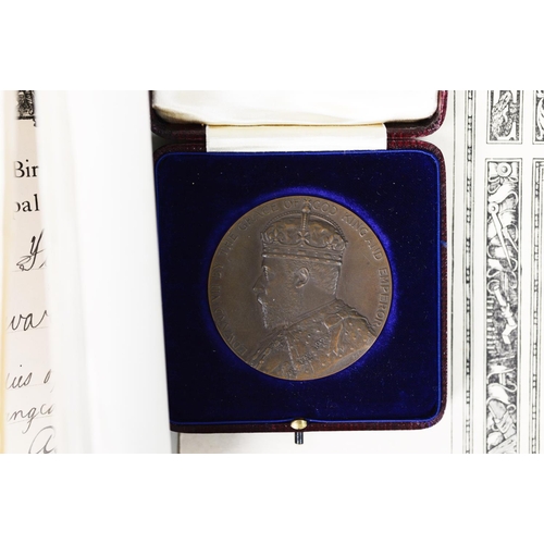 199 - GEORGE V WHITE METAL MEDAL - National Medal for Success in Art - issued by the South Kensington Boar... 