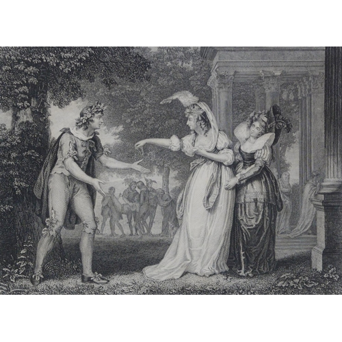 245 - SET OF TEN BOOKPLATE ENGRAVINGSShakespeare scenes 4 ¼” x 5 ¾” (10.8cm x 14.6cm), (10)