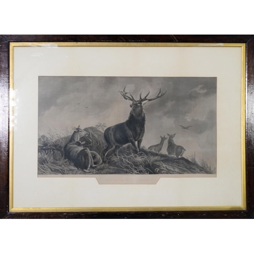 201 - AFTER J. CLEMINSON STEEL ENGRAVING ‘I am Lord of all I Survey’ 17” x 31” (43.1cm x 78.8cm) AFTER SIR... 