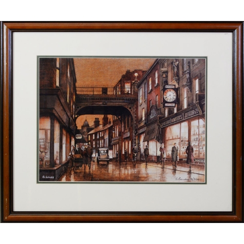 237 - B. GOURDYLIMITED EDITION PRINT 'Little Underbank, Stockport' Signed within the print lower left and ... 