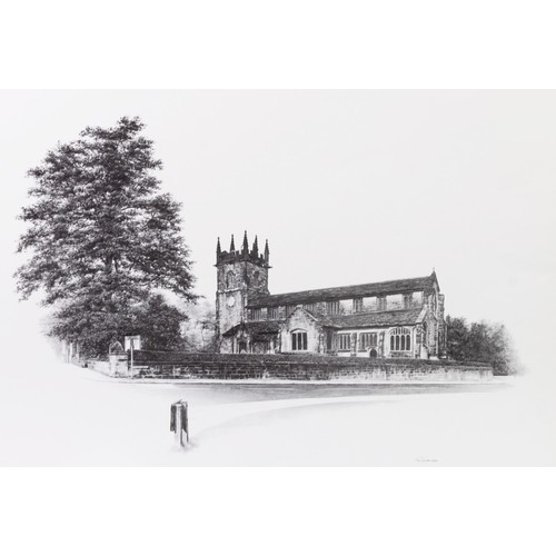 215 - MARC GRIMSHAW (1954) 4 ARTIST SIGNED LIMITED EDITION PRINTS OF PENCIL DRAWINGS OF WILMSLOW AND LOCAL... 