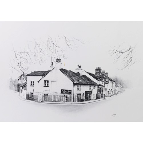 215 - MARC GRIMSHAW (1954) 4 ARTIST SIGNED LIMITED EDITION PRINTS OF PENCIL DRAWINGS OF WILMSLOW AND LOCAL... 