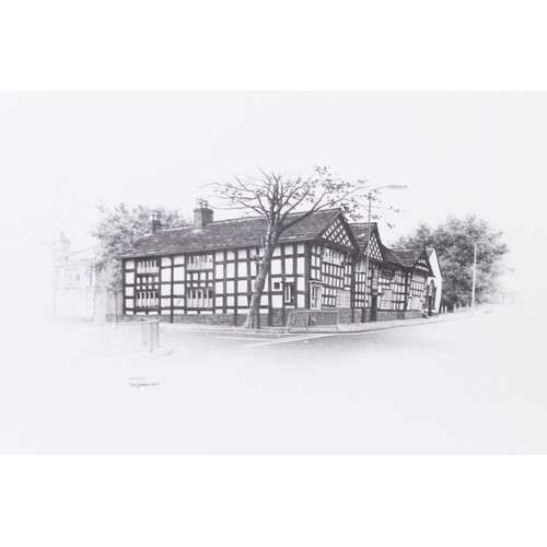 216 - MARC GRIMSHAW (1954) 3 ARTIST SIGNED LIMITED EDITION PRINTS OF PENCIL DRAWINGS Boars Head, Middleton... 