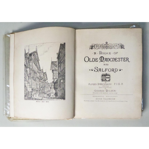 27 - TOPOGRAPHY Derbyshire/Milner - A Booke of Olde Manchester and Salford, pub John Heywood 1887. This b... 