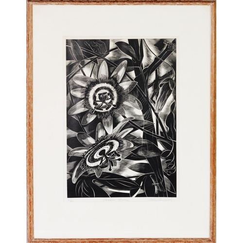 190 - JOHN FARLEIGH (1900-1965) WOOD ENGRAVING 'Passion Flower' Signed, inscribed and numbered 4/40, in lo... 