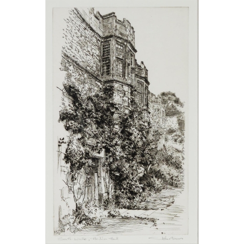 193 - JOHN BENN (Canadian) ETCHING 'South Walk, Haddon Hall' Signed & titled in pencil 13 ¾