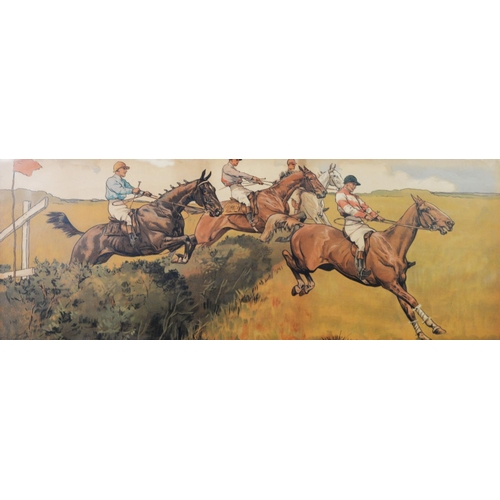 258 - DOROTHY HARDY (1868 - 1937) PAIR OF COLOURED ENGRAVINGS - STEEPLECHASING The Water Jump and Taking a... 