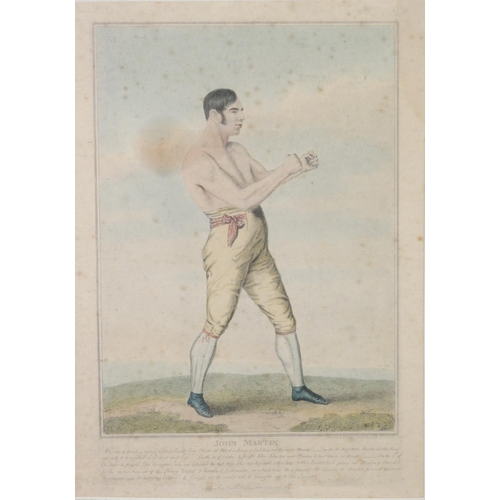 259 - S.W. FORES (Publisher) EARLY 19th CENTURY COLOUR PRINTS OF BARE-KNUCKLE BOXERS David Hindson, publis... 