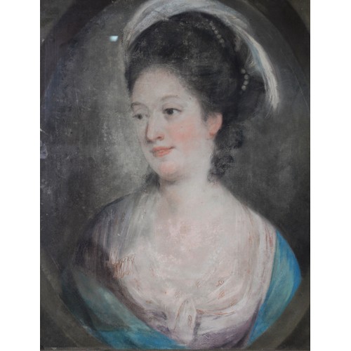 172 - UNATTRIBUTED (NINETEENTH/ TWENTIETH CENTURY)PASTEL Georgian style bust portrait of a lady Unsigned 2... 