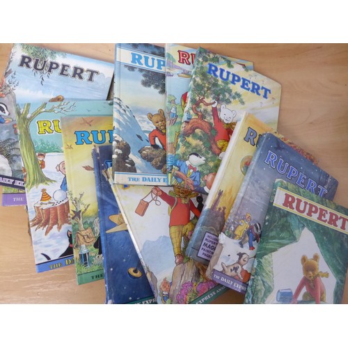 73 - THIRTEEN 1960's/70's RUPERT ANNUALS, (C/R- generally in fair/good condition), ALSO A SINGLE VOLUME '... 