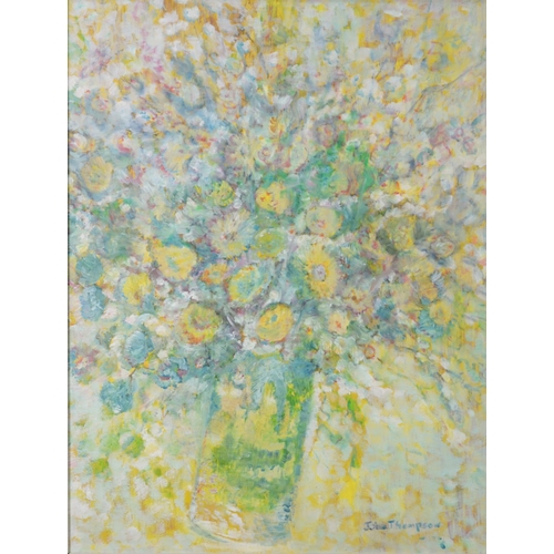 108 - JOHN THOMPSON (1924-2011)OIL PAINTING Flowers in a Vase Signed 24 ½” x 18 ½” (62.2cm x 47cm)... 